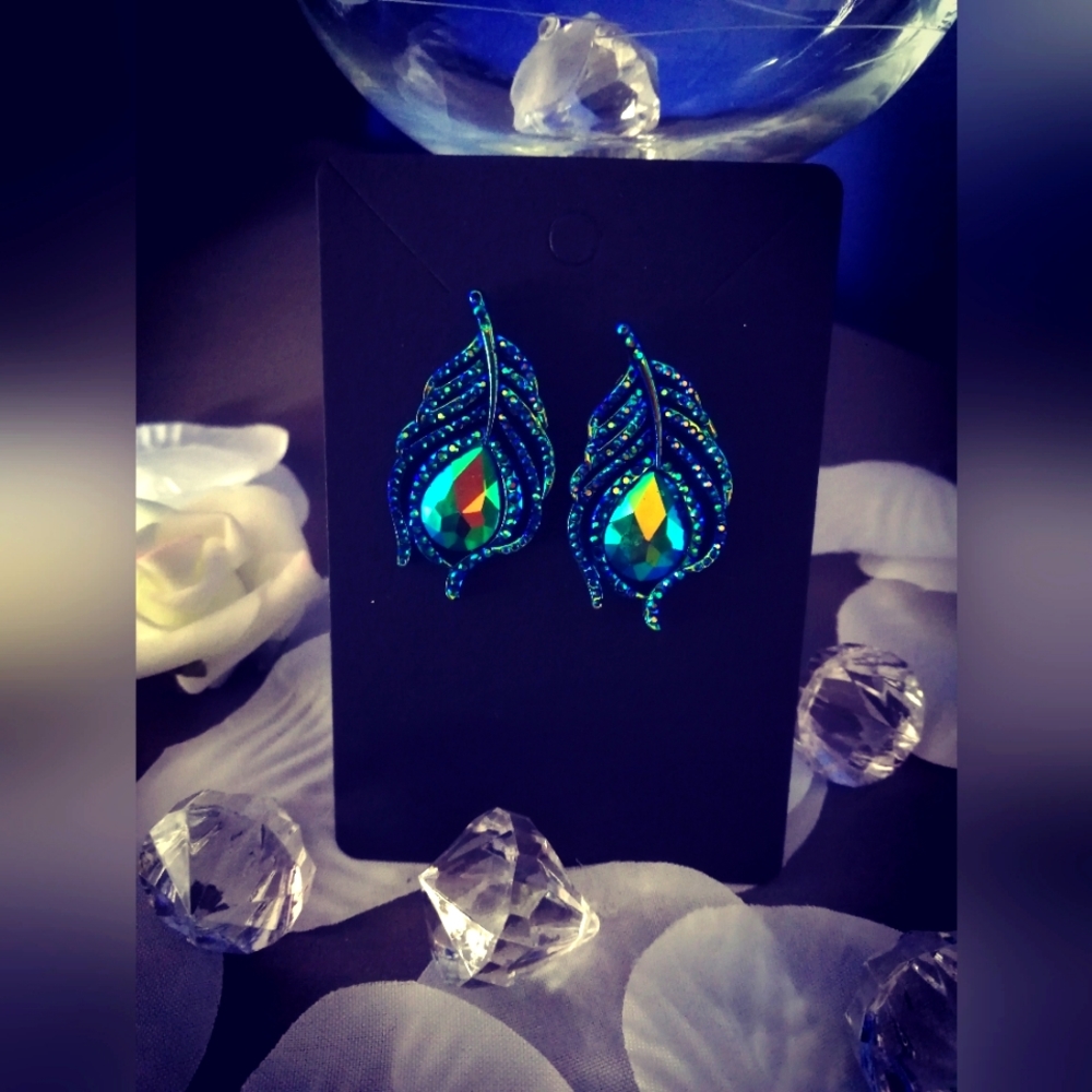 Earring, boucle d'oreille blue